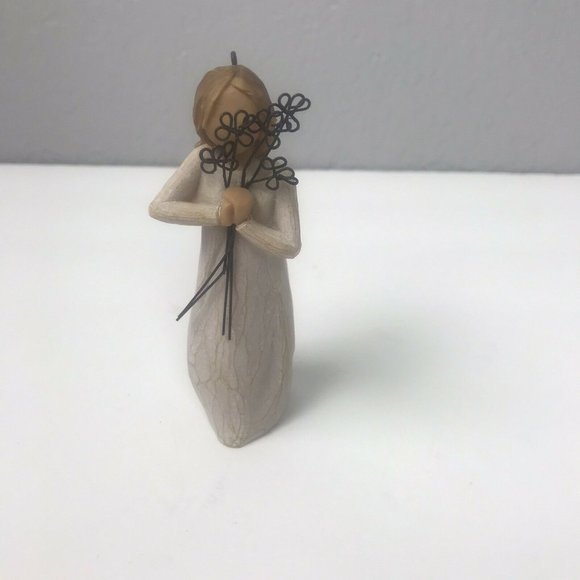 Willow Tree Friendship Girl w/ Flowers 4" Demdaco 2014 Susan Lord